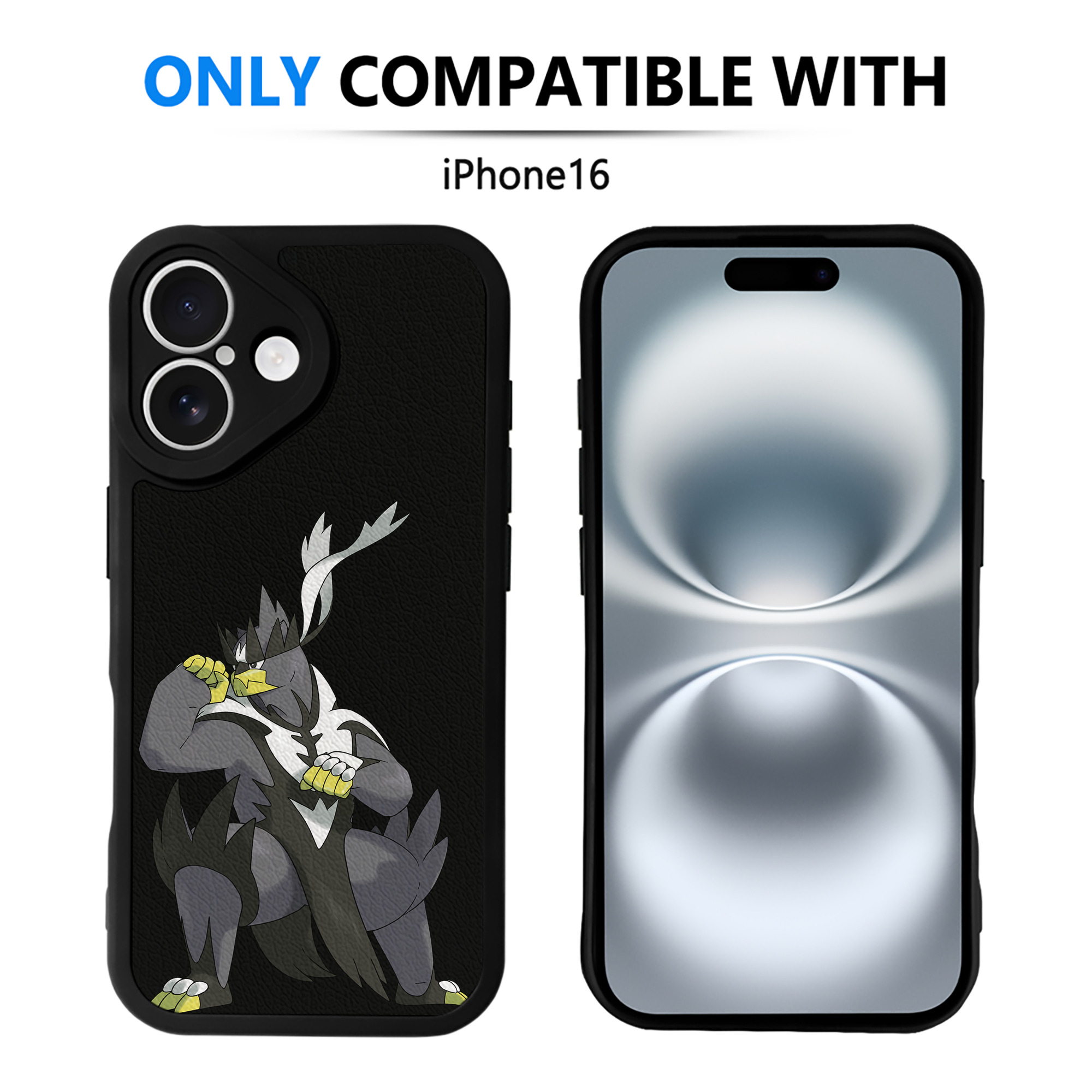 （画像用） ポケットモンスター Pokémon 【iPhone 16シリーズ対応】シリコンスマホケース（レザー調） 材質：シリコン